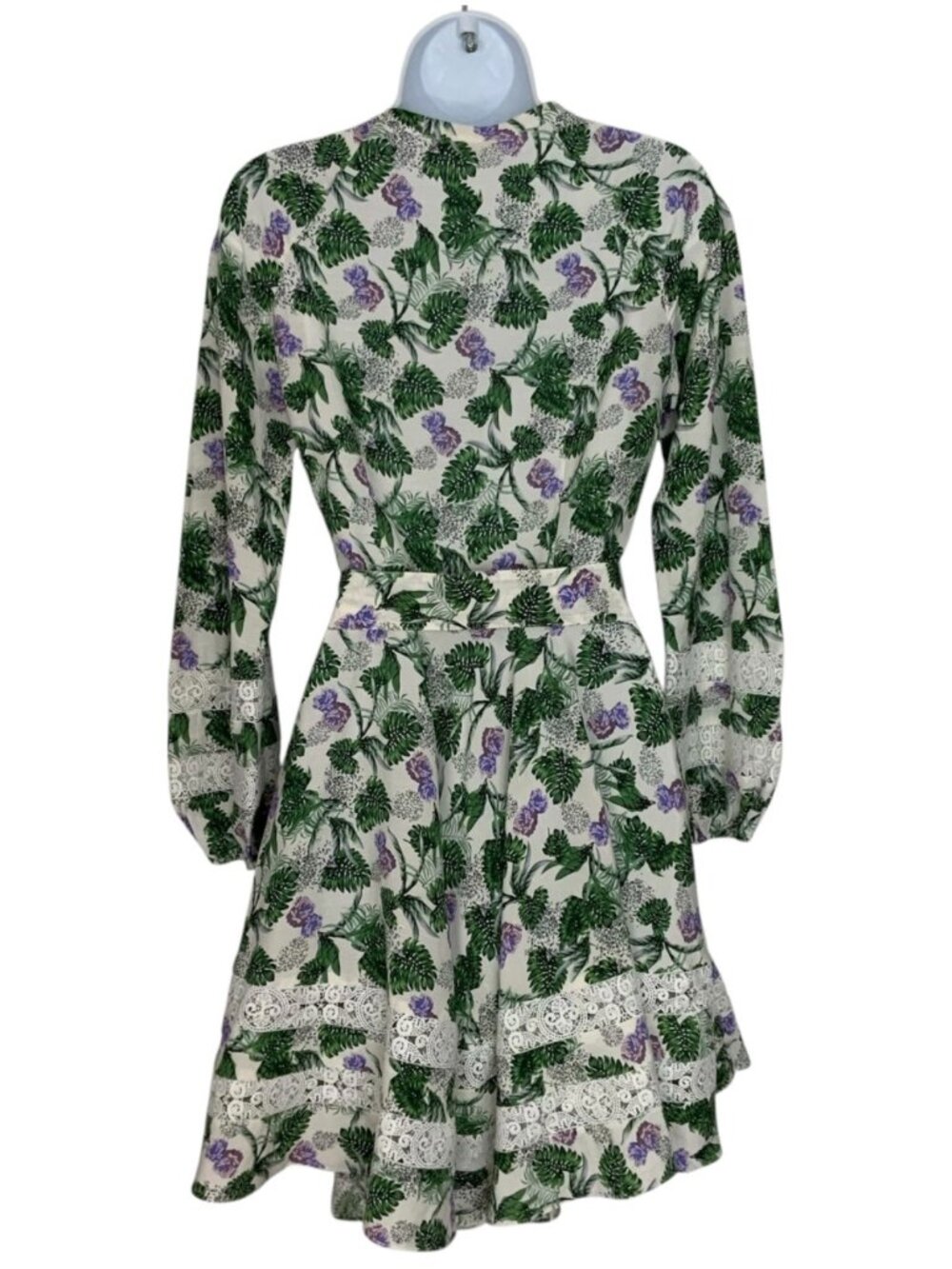 Maje Roman Floral Print Woven Mini Dress 36 US 4 Linen Blend - Picture 4 of 16